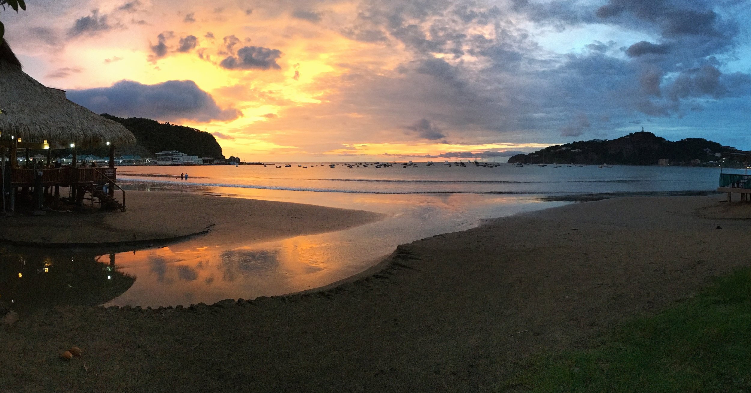  Beachfront view from my hostel in San Juan del Sur 