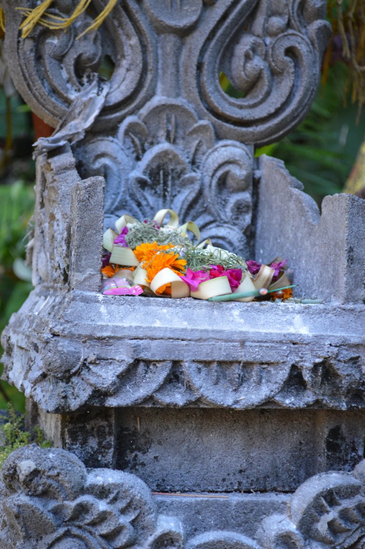 Offering from our guide on the way to the waterfall