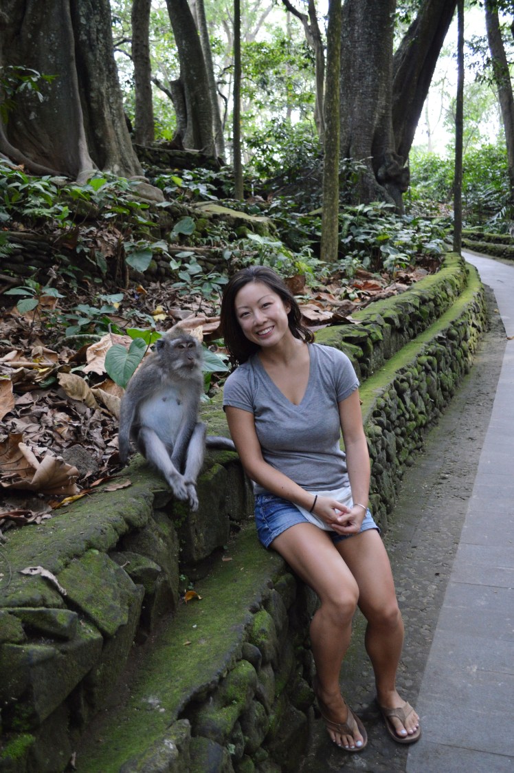 Two monkeys just chillin' on the bench