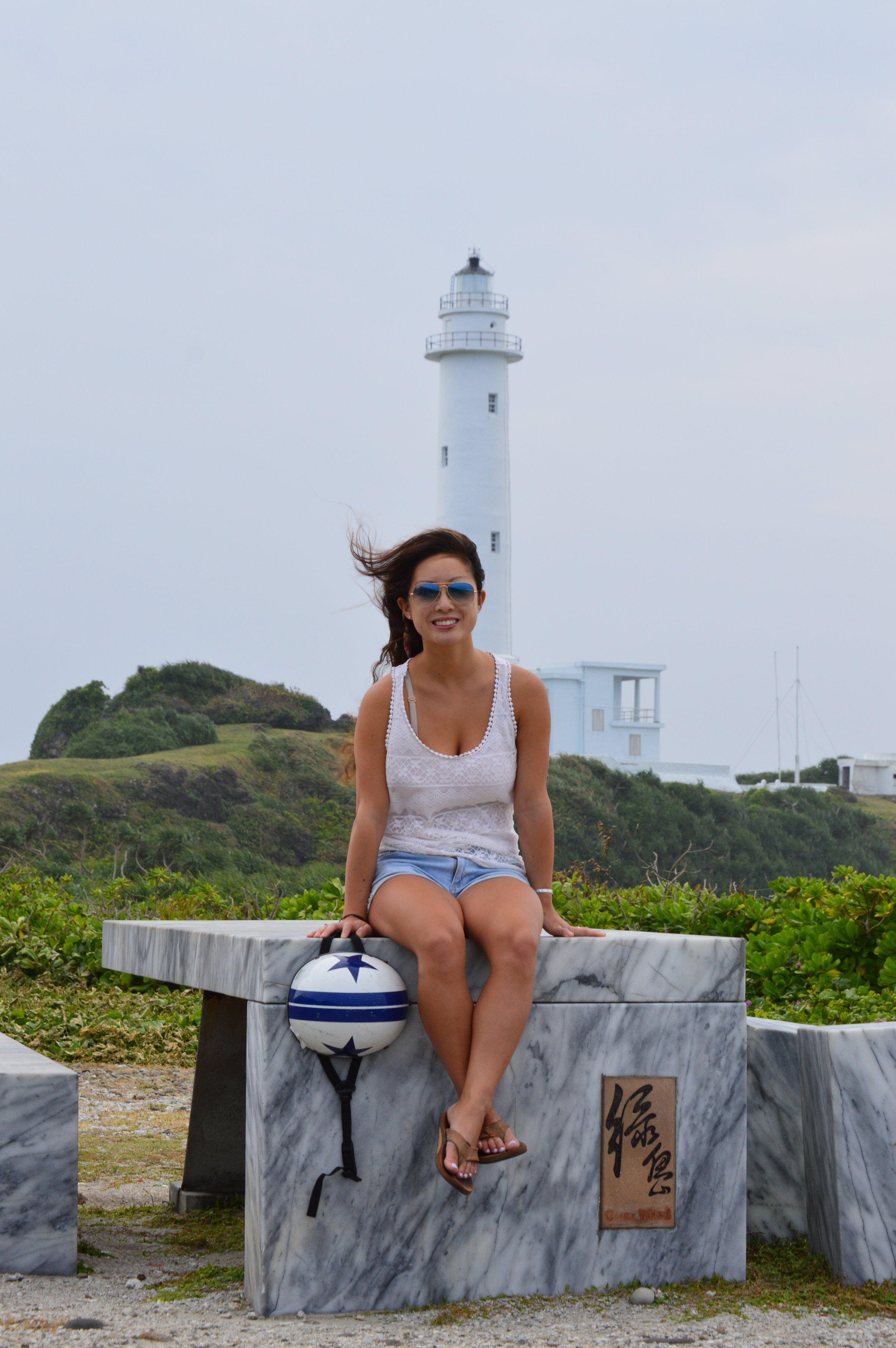  First day on the island (Monday) was cloudy and super windy. Lighthouse was closed. 