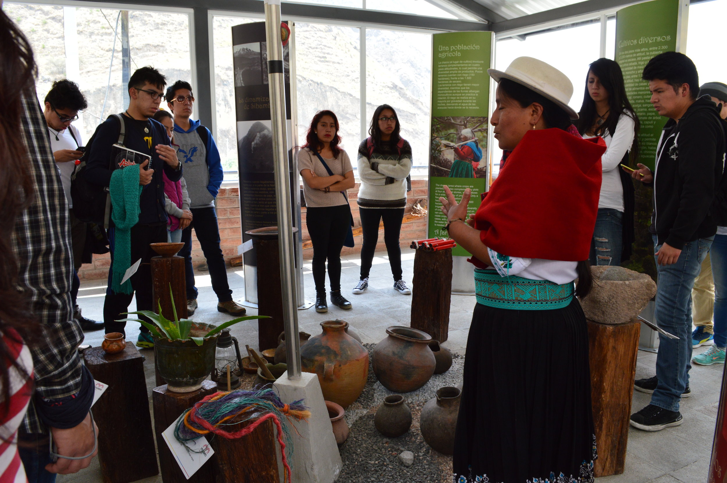  Local guide at the small train station museum 