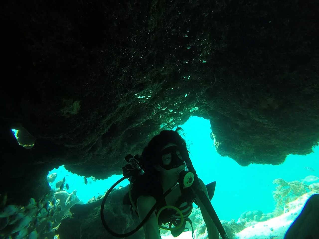  Cool little swim through 