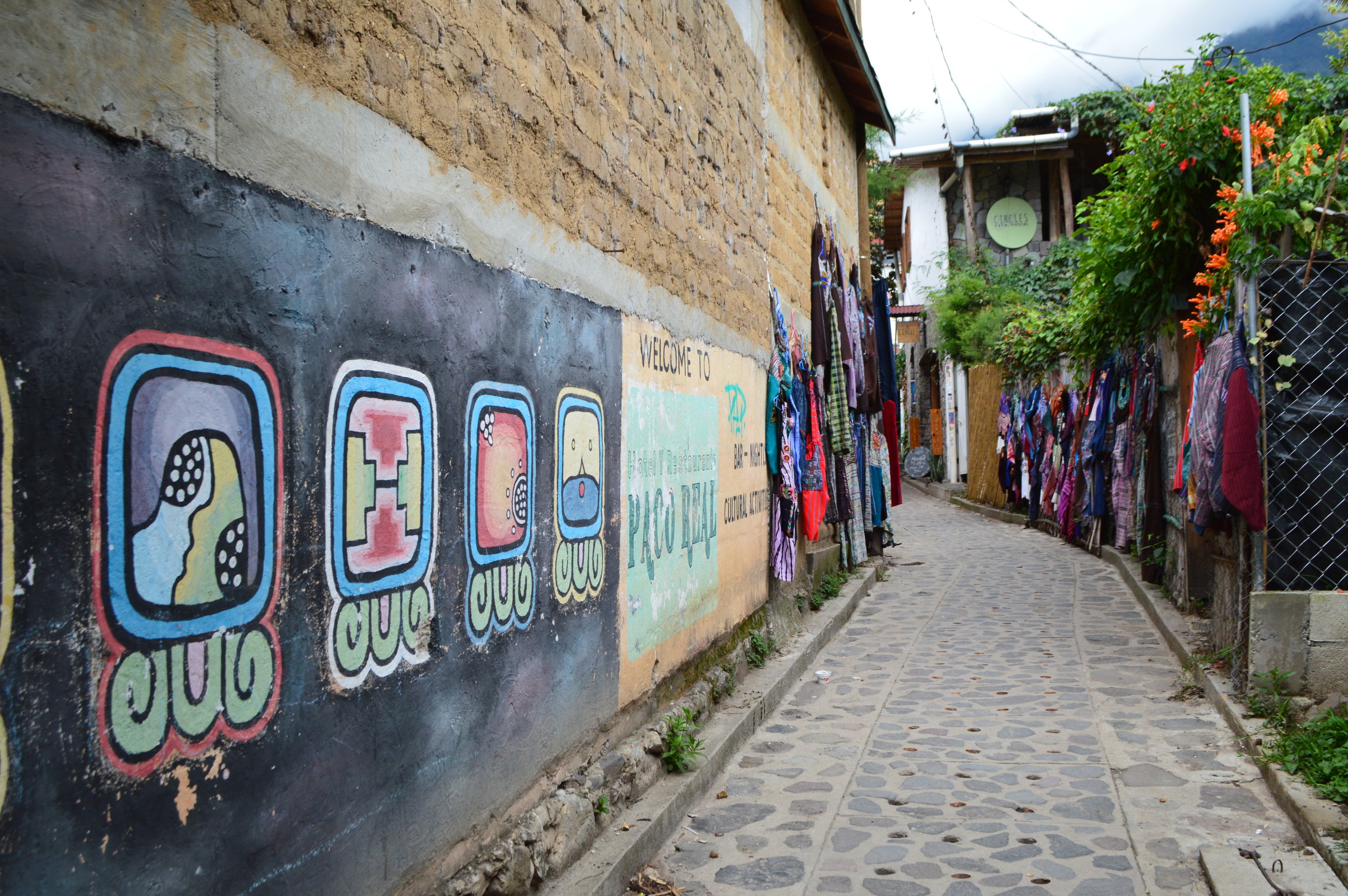 Beautiful murals along the path