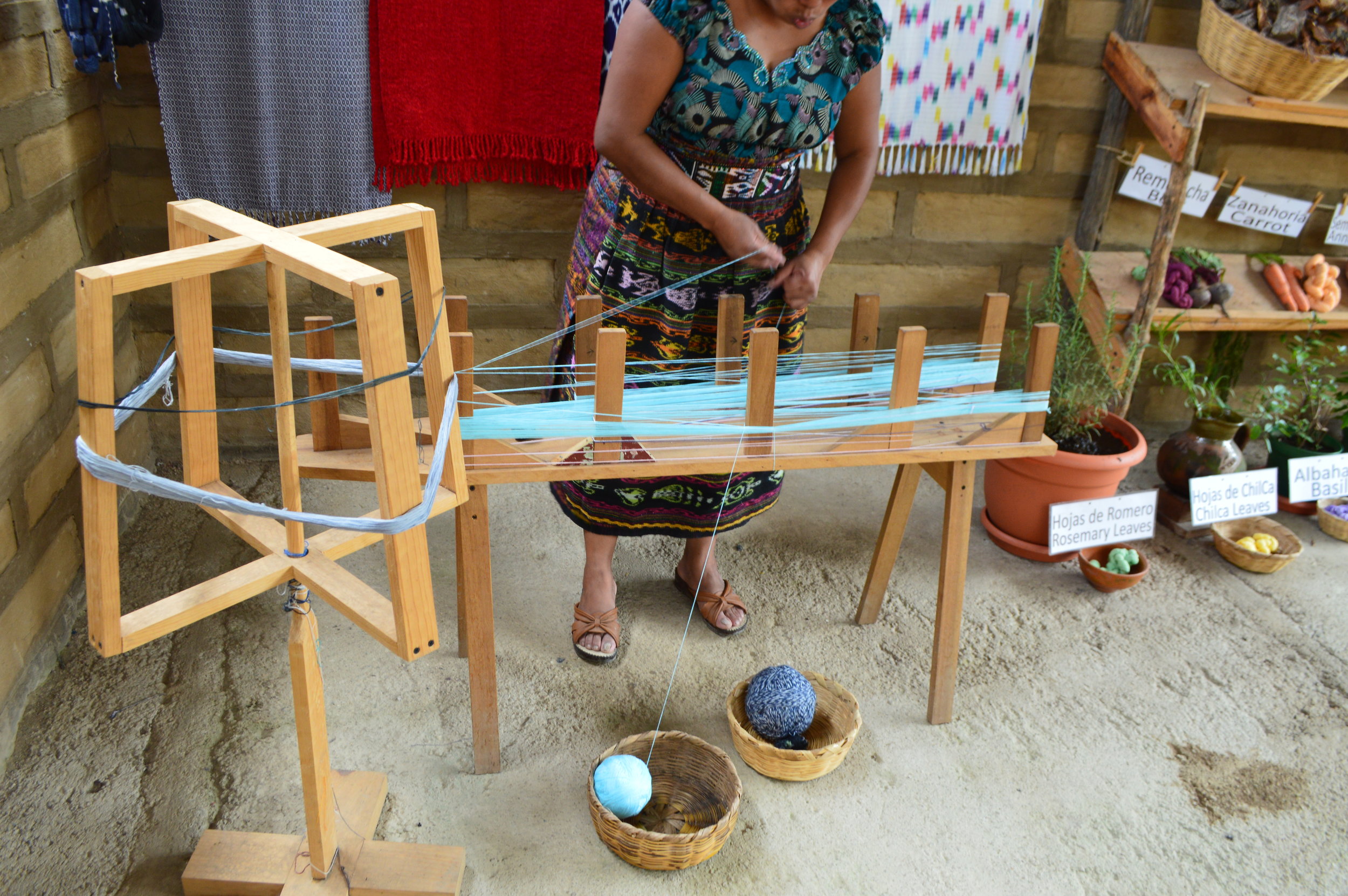 Drying the threads and organizing them
