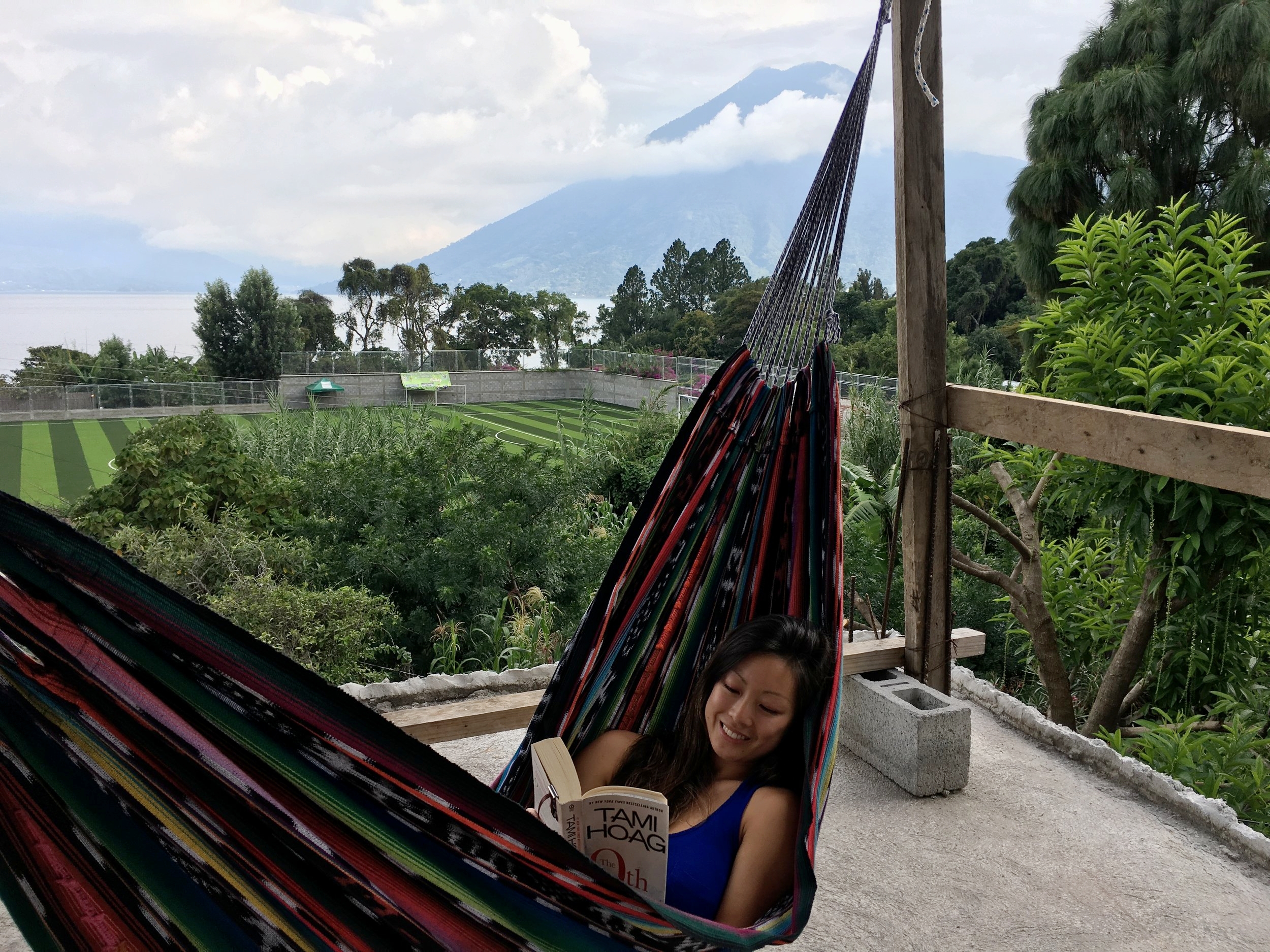 Afternoon rain clouds rolling in, so it’s hammock time!