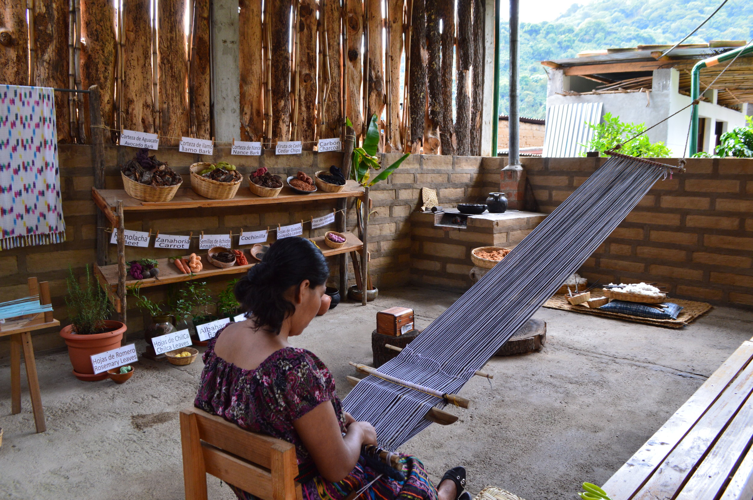 Room where they weave and do demonstrations