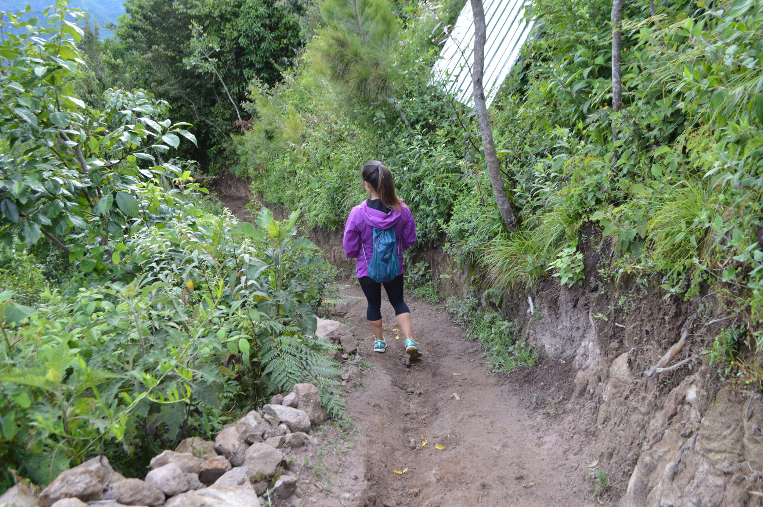 On the way down. Finally enough light to put away the headlamp!