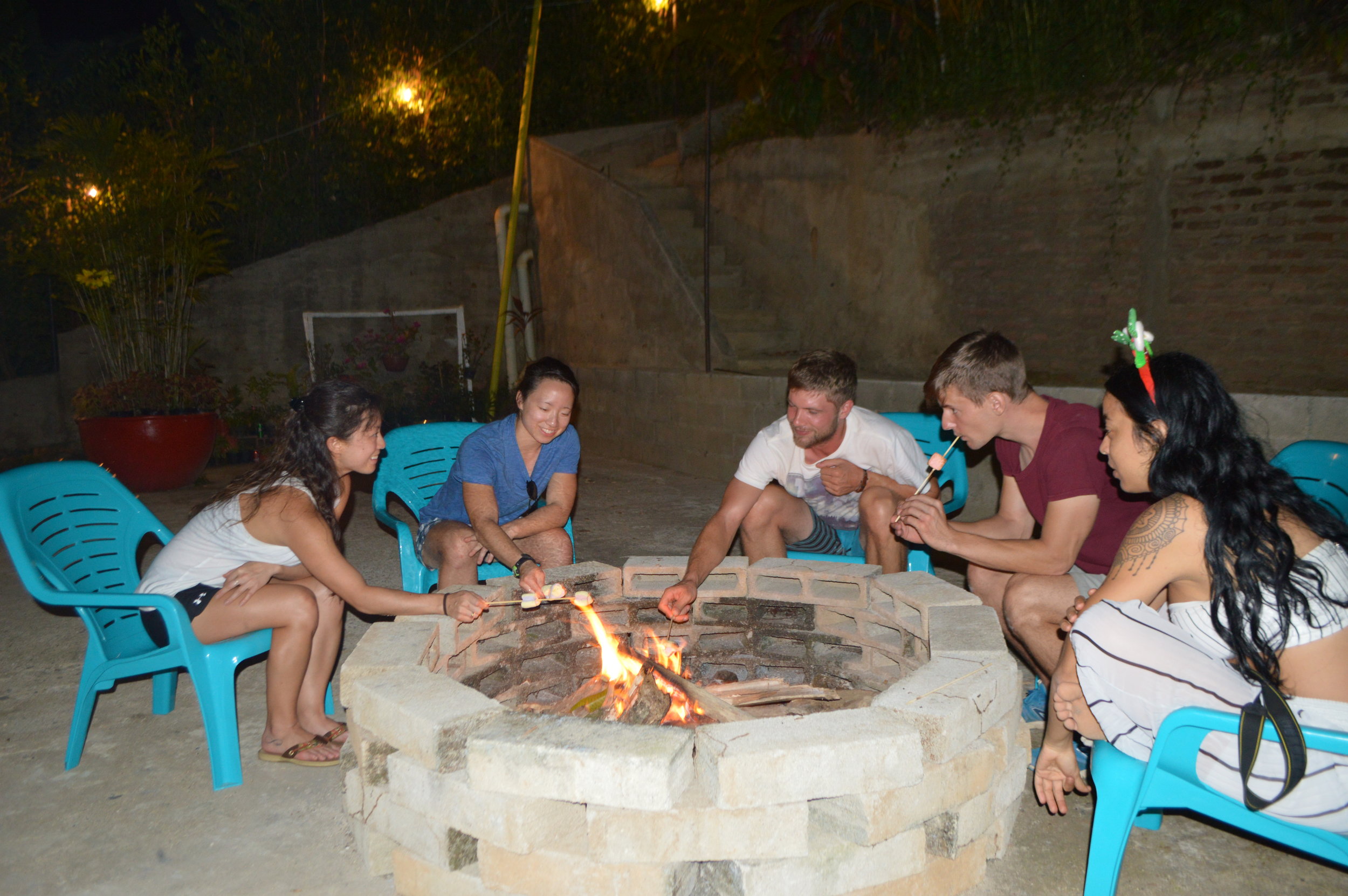  Bonfire in the courtyard 