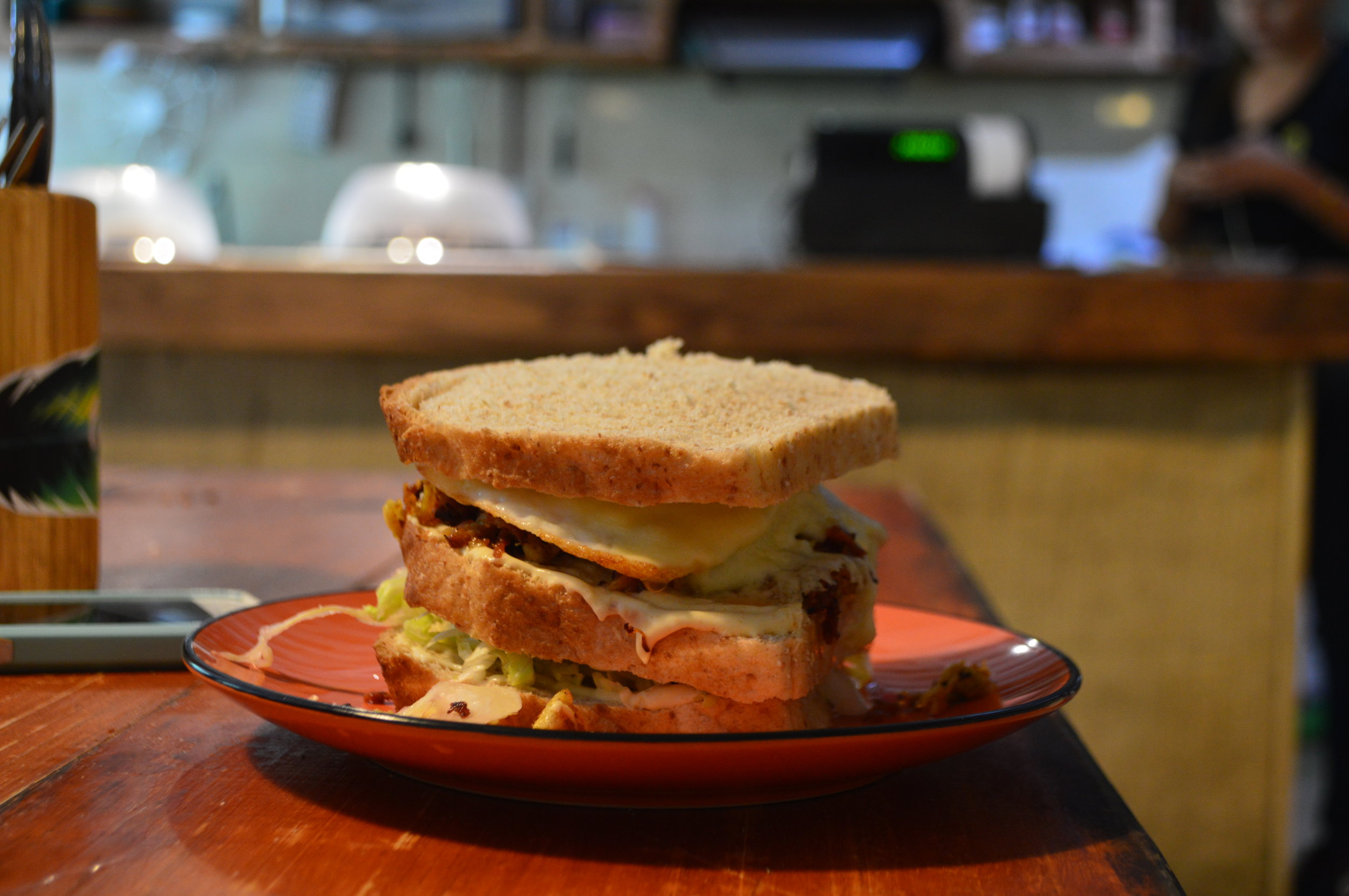  Club sandwich at Finca La Victoria. Great stop for lunch! 