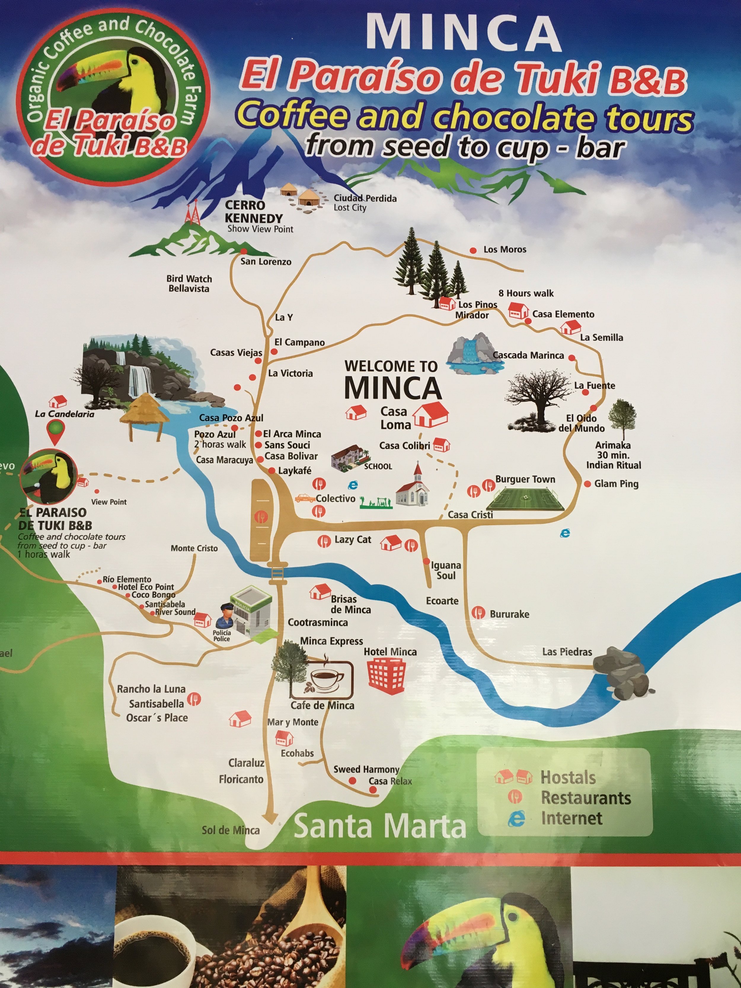  Map of Minca (not to scale) 