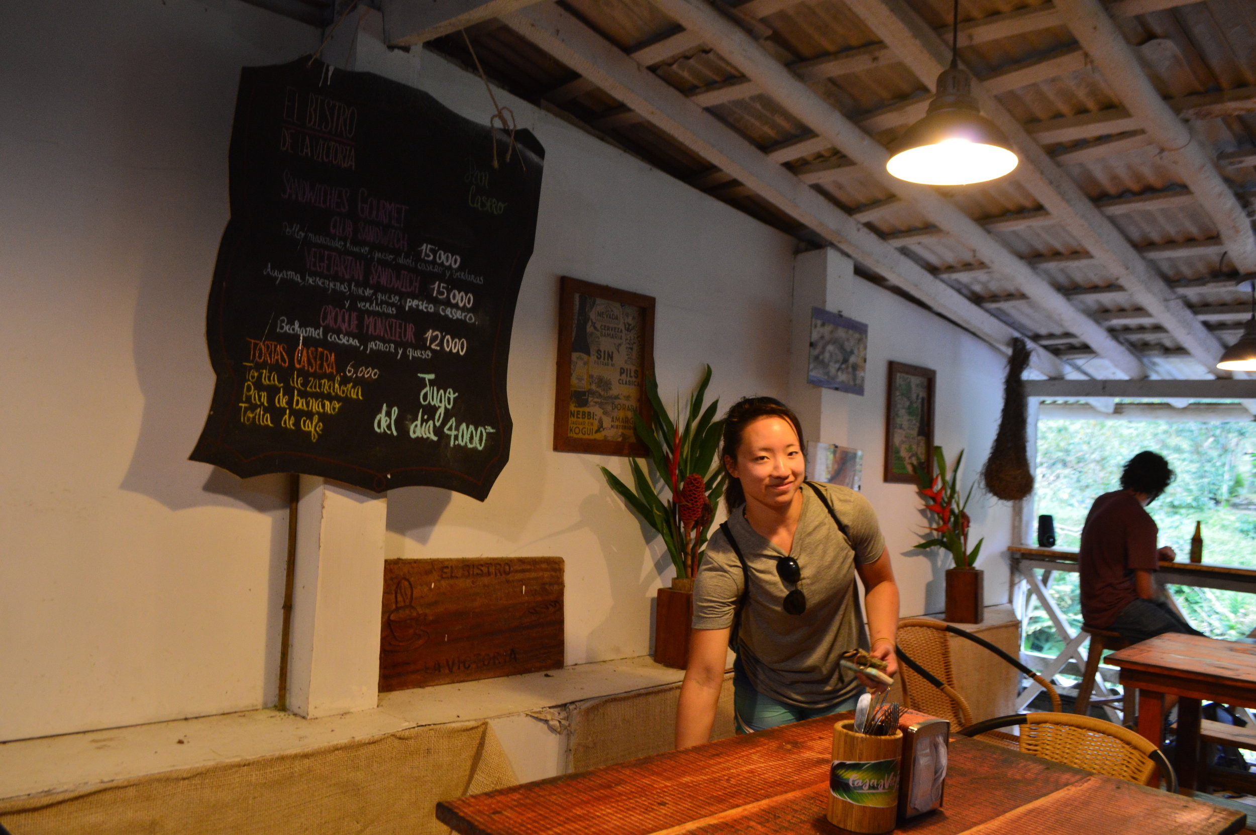 Cafeteria area of Finca La Victoria 