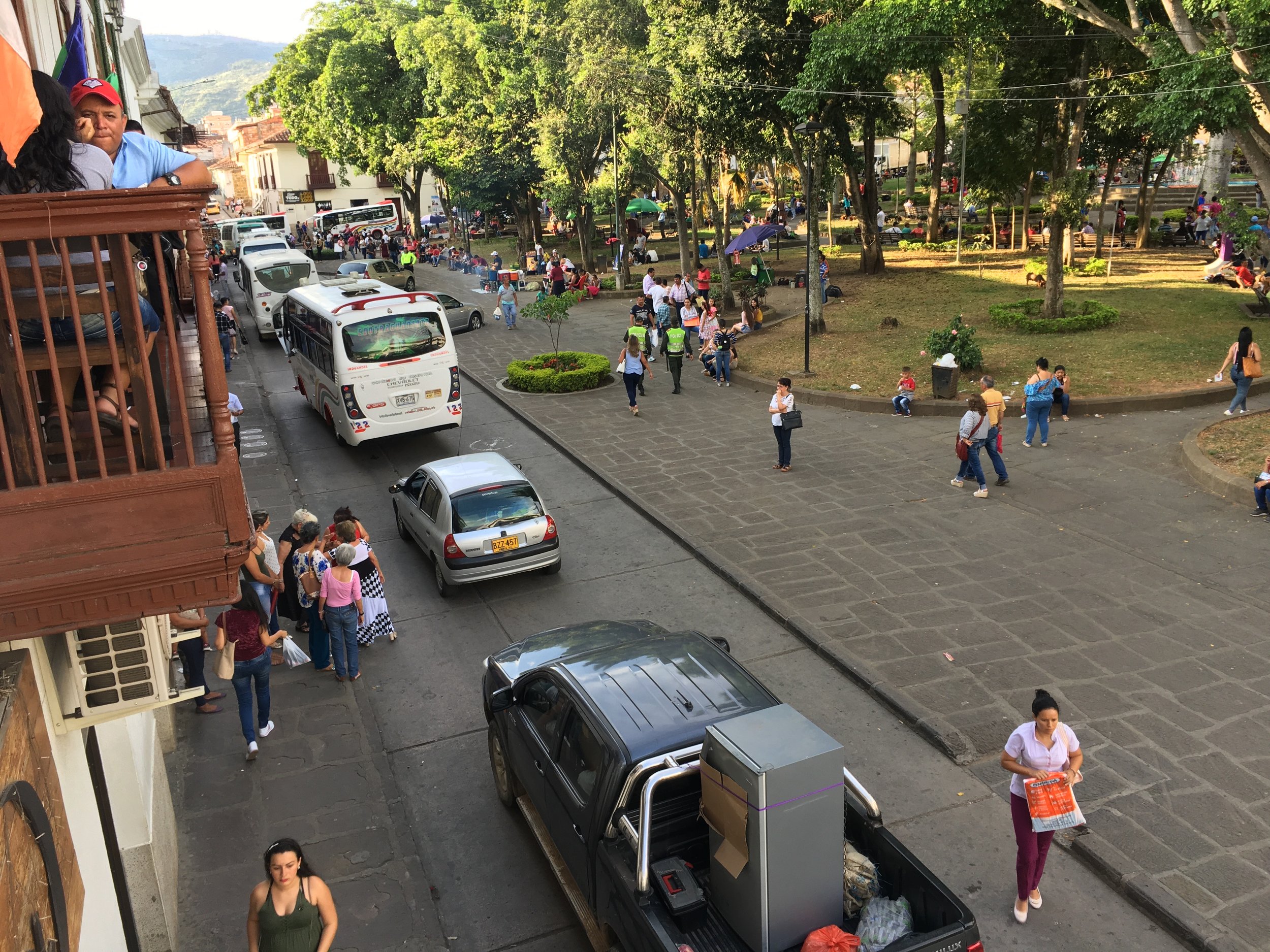  View of the park from the balcony of where we had lunch 