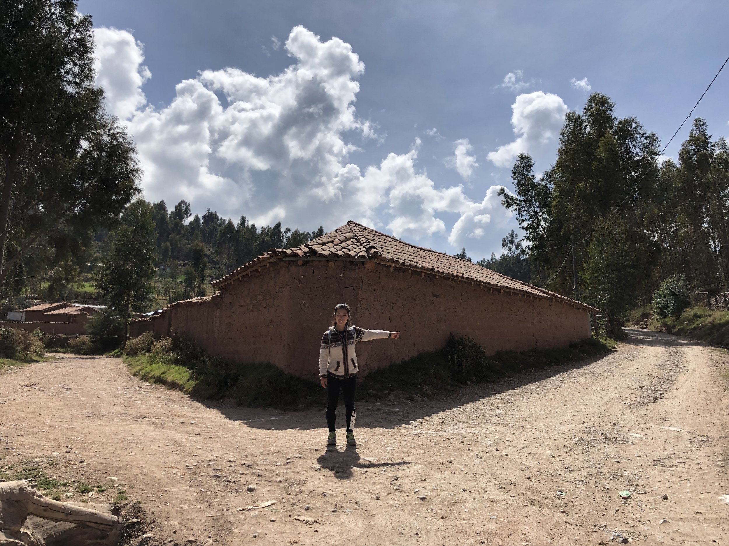 Stay to your right when you get to this fork in the road