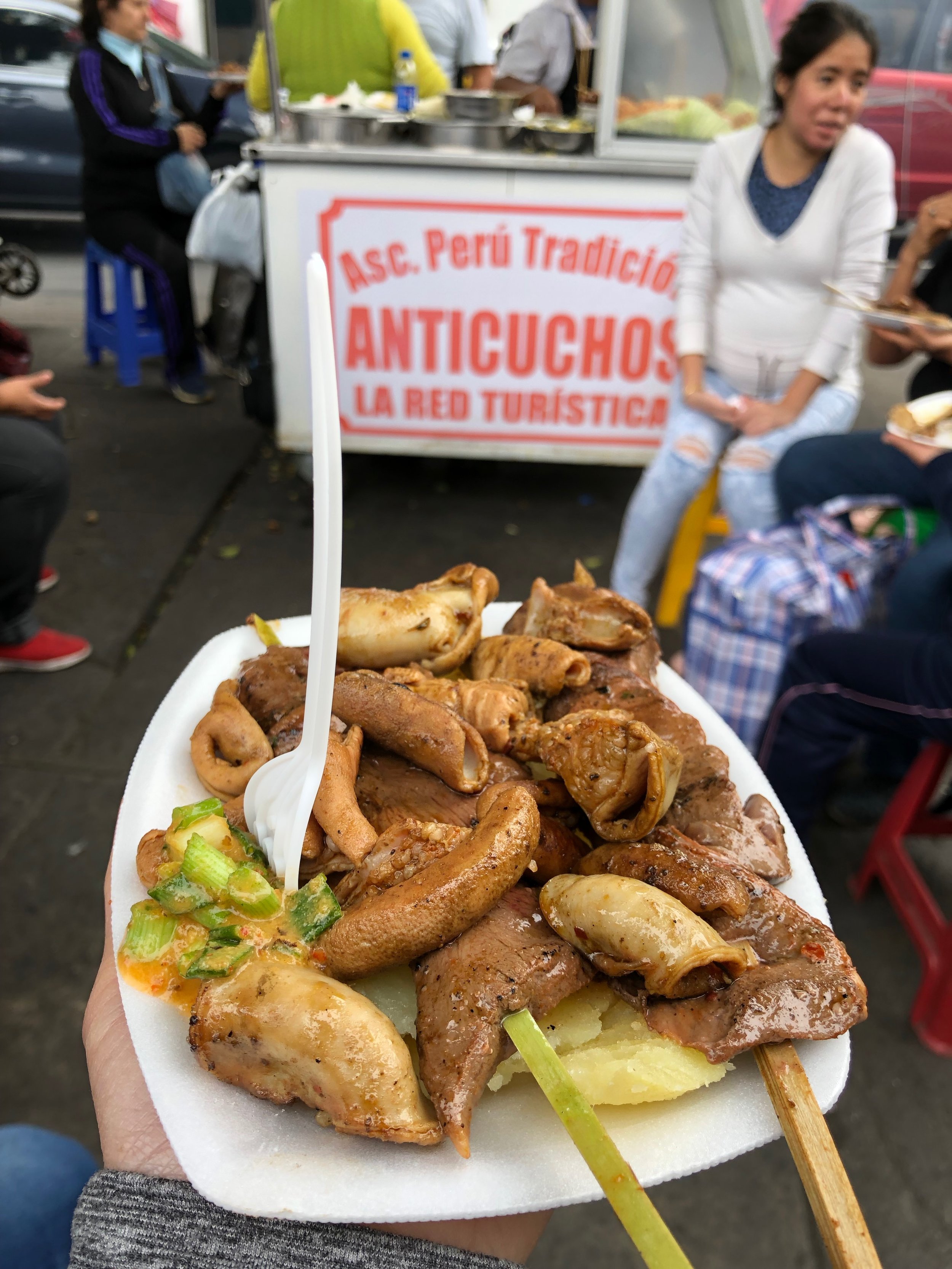 Anticuchos - Cow’s heart and other skewered meat
