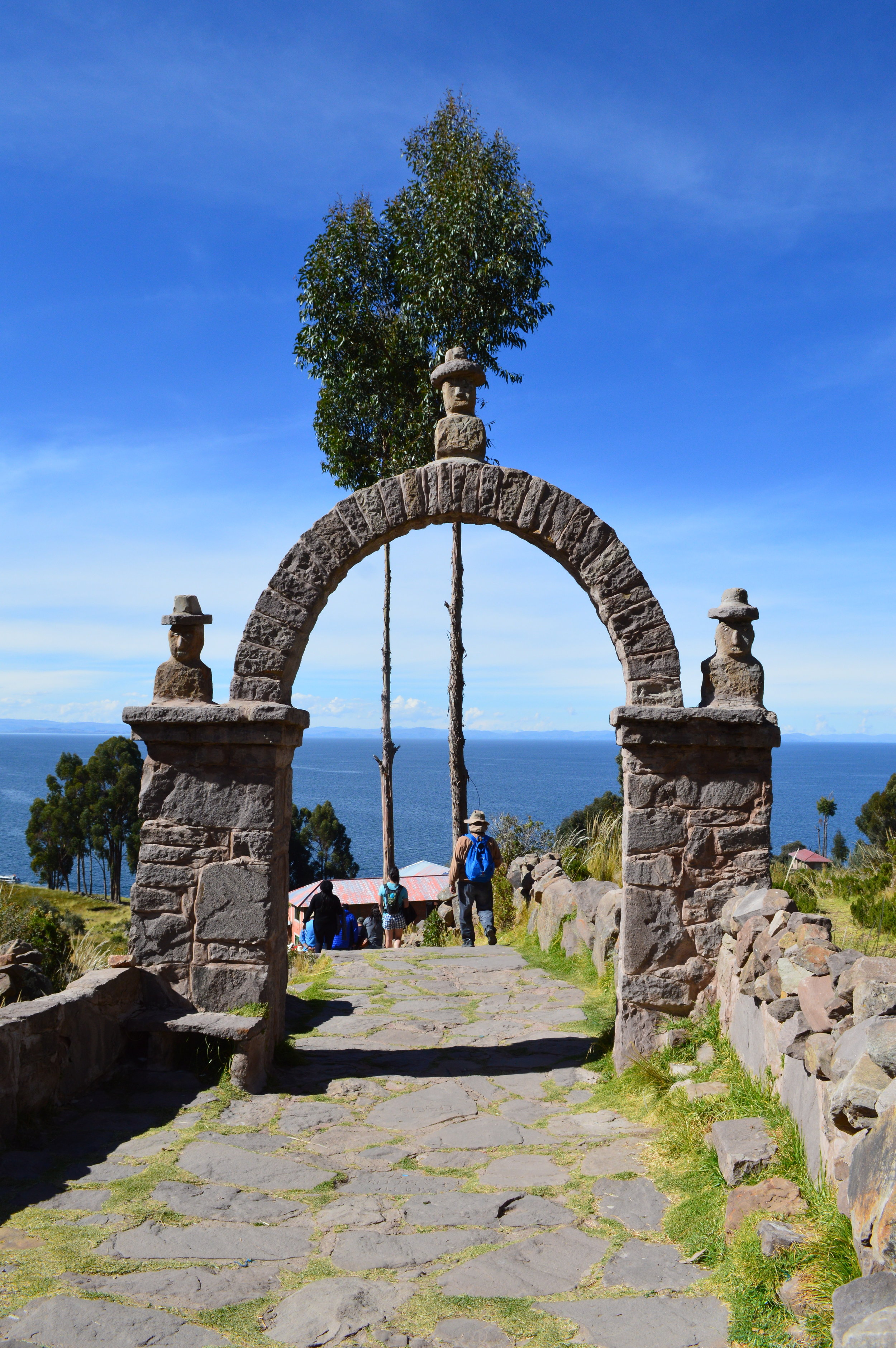 One of the many stone arches along the path