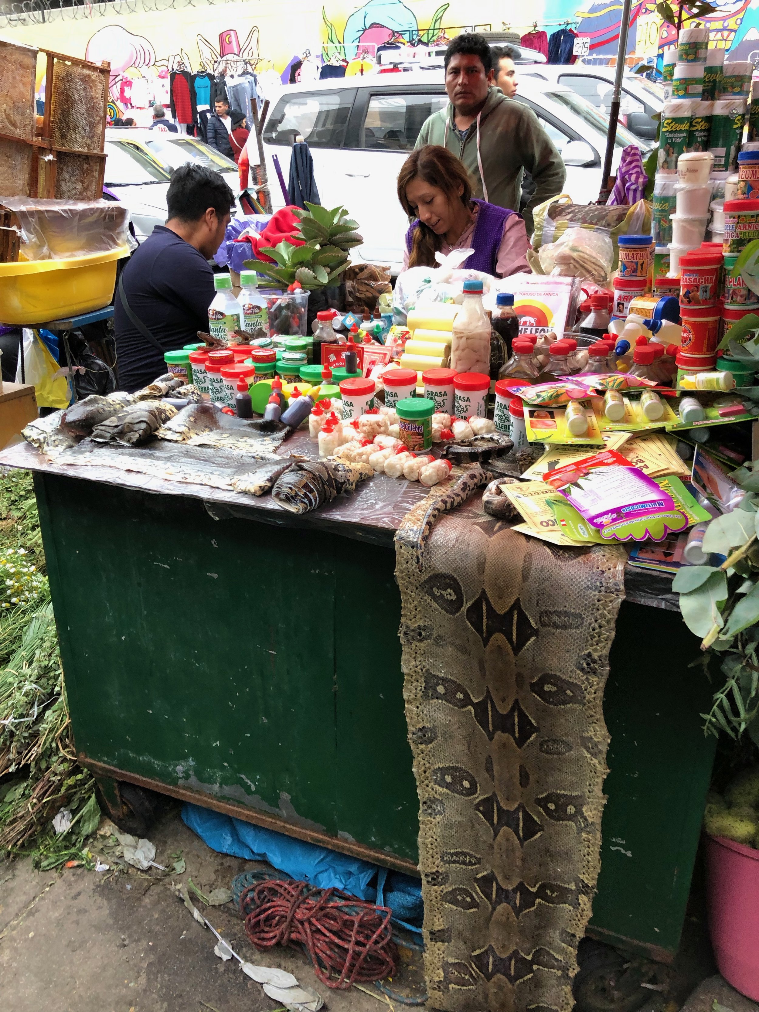Python skin, blood, and preserved fetuses, are a few things you’ll find at the Witches’ Market